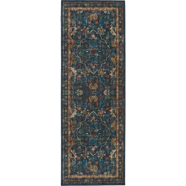 Eco - Washable Blue Rug Vintage Design - The Rugs - Art Fever