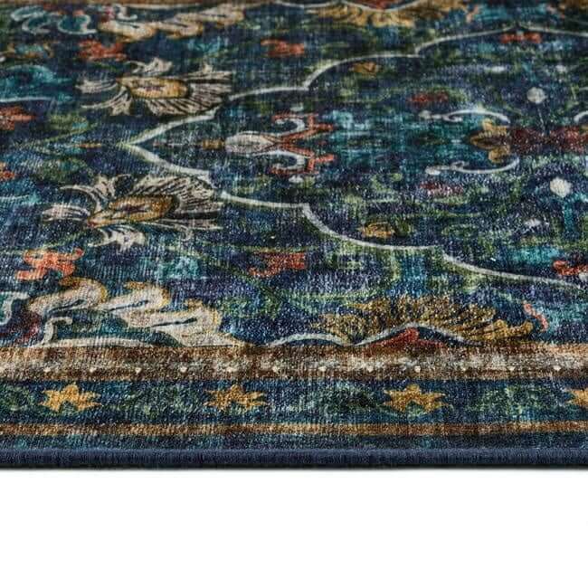 Eco - Washable Blue Rug Vintage Design - The Rugs - Art Fever