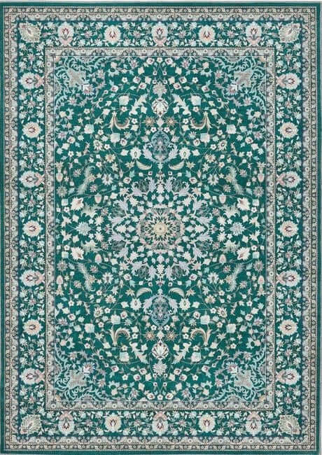 Eco - Washable Green Rug Medallion Design - The Rugs - Art Fever