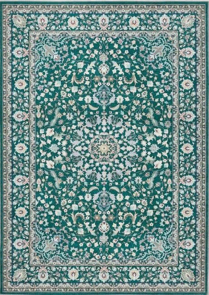Eco - Washable Green Rug Medallion Design - The Rugs - Art Fever