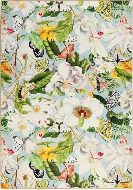 Eco - Washable Multicolour Rug Floral Design - The Rugs - Art Fever