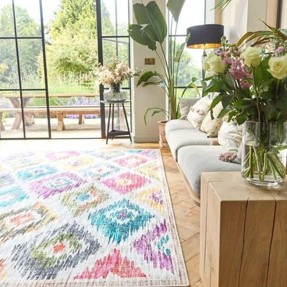 Eco - Washable Multicolour Rug Moroccan Design - The Rugs - Art Fever