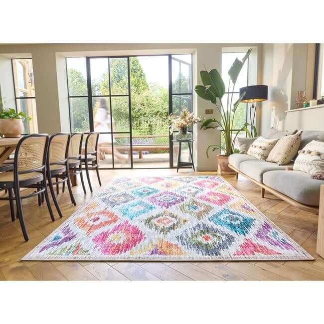 Eco - Washable Multicolour Rug Moroccan Design - The Rugs - Art Fever