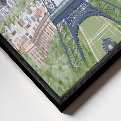 Eiffel Tower with Paris City in Background by Artist Carla Daly Canvas Print Wall Art 1X2896647 - ART FEVER - Art Fever