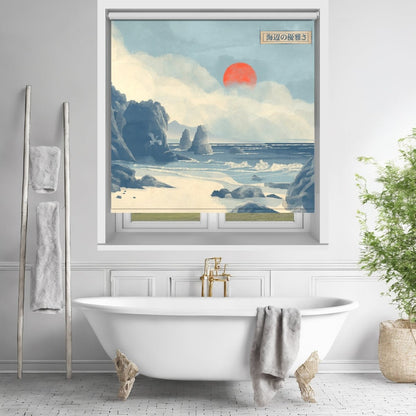 Elegance By the Shore Japanese Scene Printed Picture Photo Roller Blind - 1X2987979 - Art Fever - Art Fever