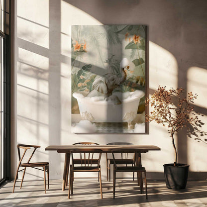 Elephant Bubble Bliss Canvas Print Wall Art 1X3062950 - ART FEVER - Art Fever