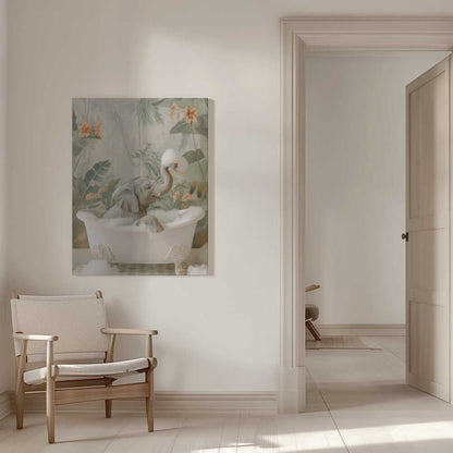 Elephant Bubble Bliss Canvas Print Wall Art 1X3062950 - ART FEVER - Art Fever