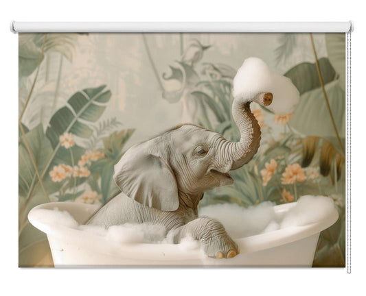 Elephant Bubble Bliss Printed Picture Photo Roller Blind - 1X3062950 - Art Fever - Art Fever