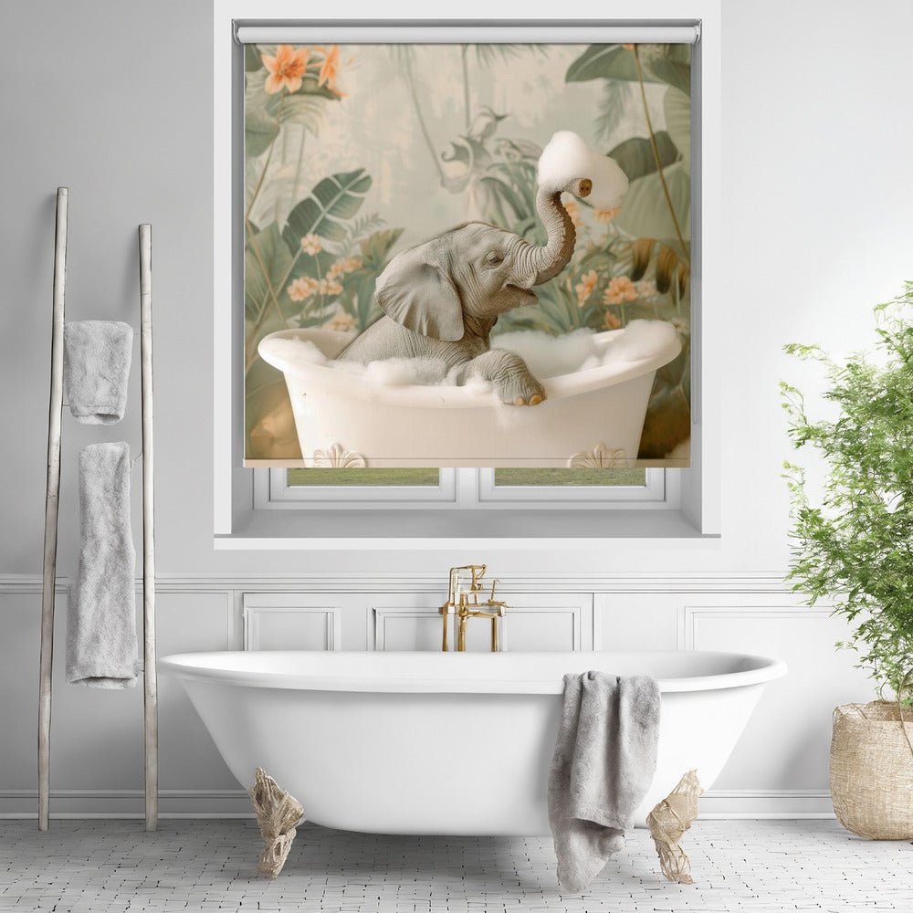 Elephant Bubble Bliss Printed Picture Photo Roller Blind - 1X3062950 - Art Fever - Art Fever