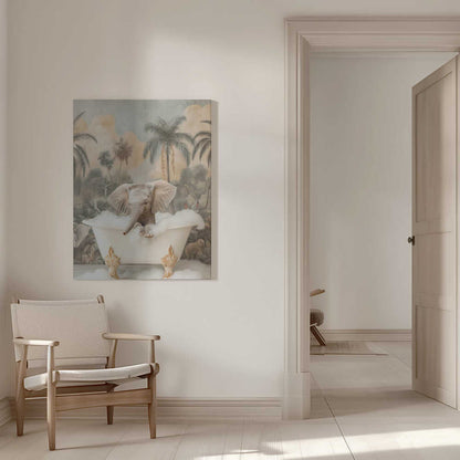 Elephant Bubble Delight Canvas Print Wall Art 1X3062986 - ART FEVER - Art Fever