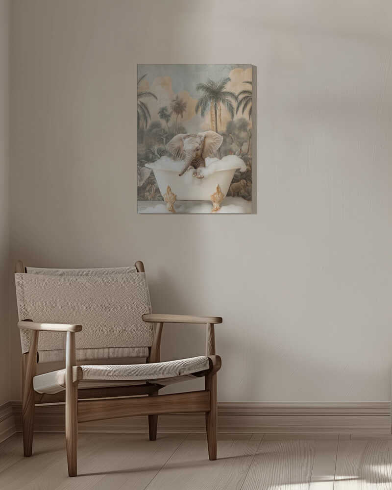 Elephant Bubble Delight Canvas Print Wall Art 1X3062986 - ART FEVER - Art Fever