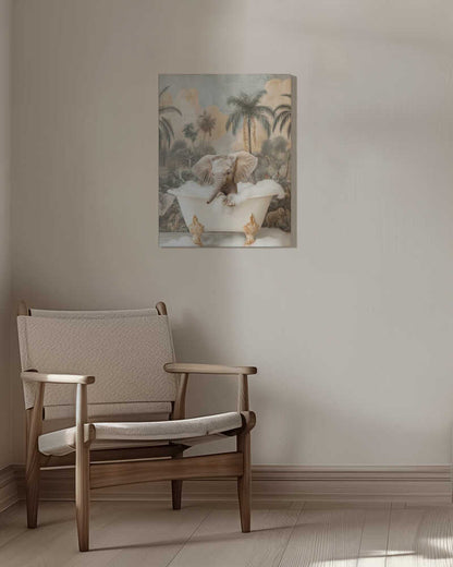 Elephant Bubble Delight Canvas Print Wall Art 1X3062986 - ART FEVER - Art Fever