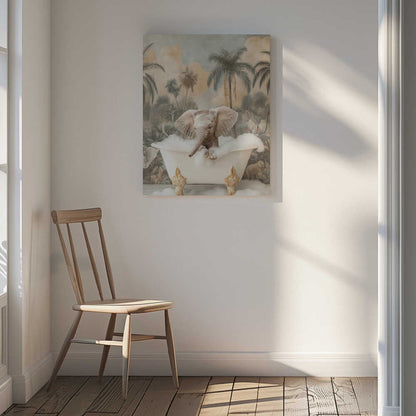 Elephant Bubble Delight Canvas Print Wall Art 1X3062986 - ART FEVER - Art Fever