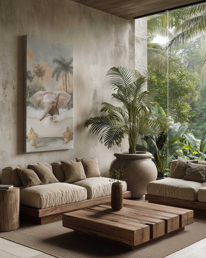 Elephant Bubble Delight Canvas Print Wall Art 1X3062986 - ART FEVER - Art Fever