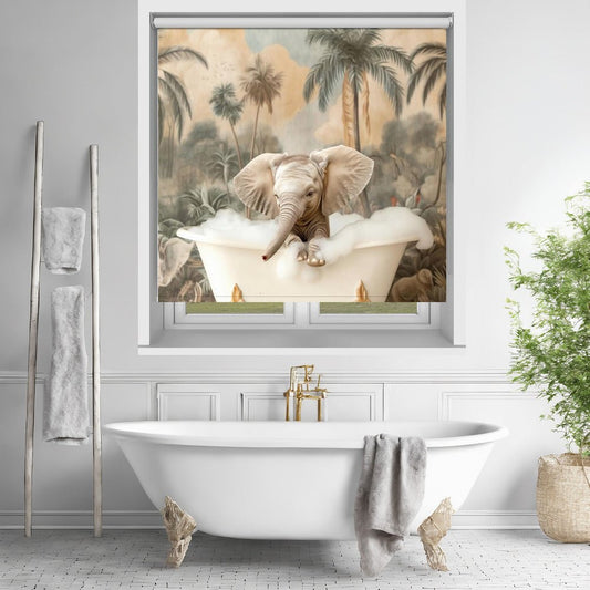 Elephant Bubble Delight Printed Picture Photo Roller Blind - 1X3062986 - Art Fever - Art Fever