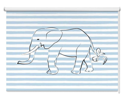 Elephant Stripe Pattern Printed Picture Photo Roller Blind - 1X2643123 - Art Fever - Art Fever