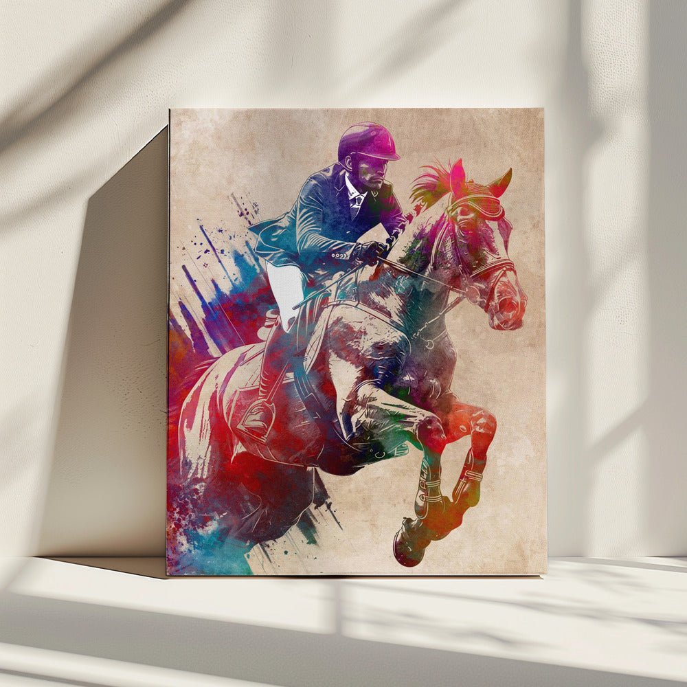 Equestrian Sport art Canvas Print Wall Art - ART FEVER - Art Fever