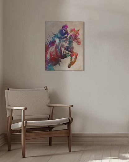 Equestrian Sport art Canvas Print Wall Art - ART FEVER - Art Fever