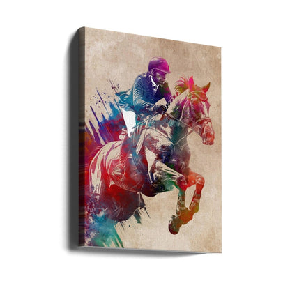 Equestrian Sport art Canvas Print Wall Art - ART FEVER - Art Fever