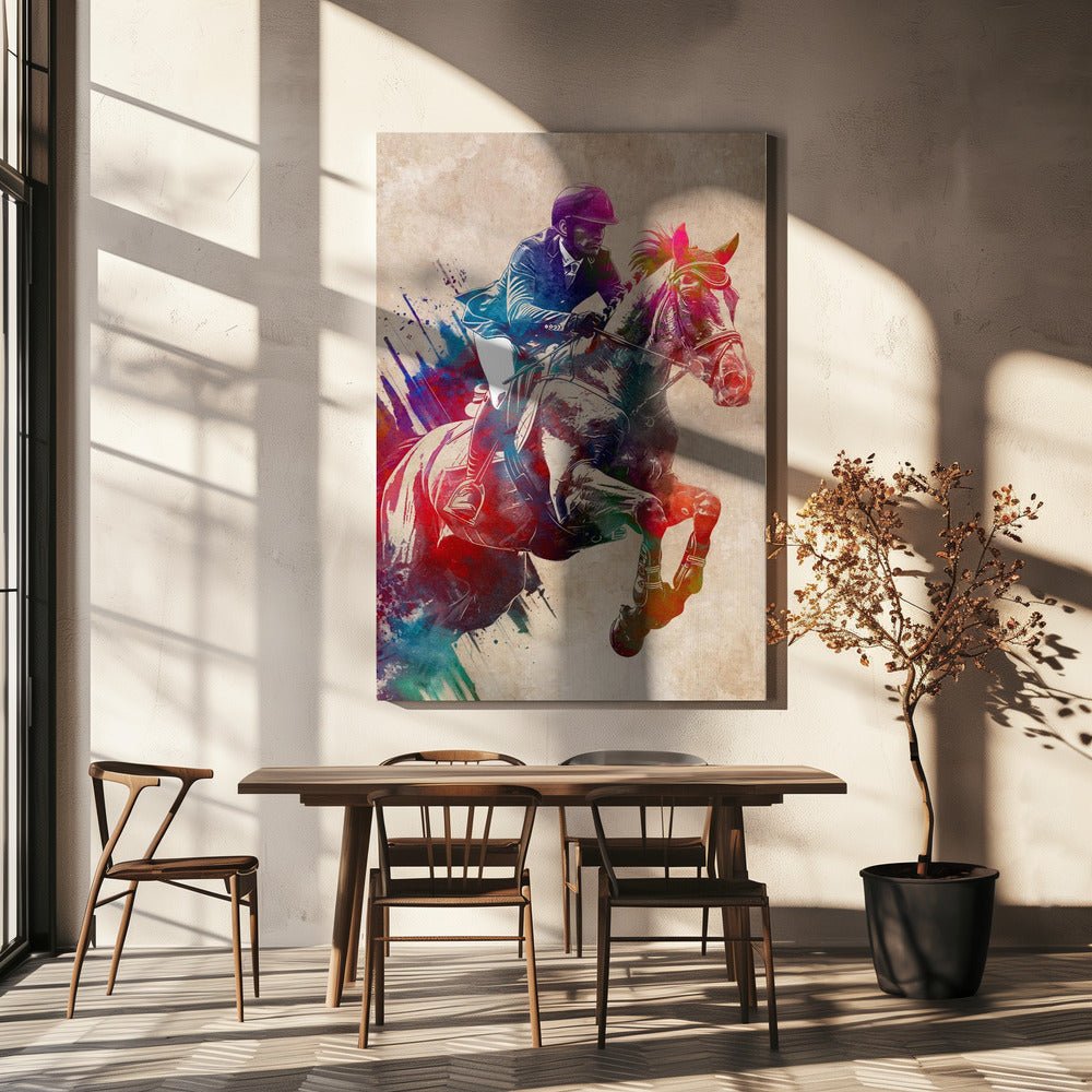 Equestrian Sport art Canvas Print Wall Art - ART FEVER - Art Fever