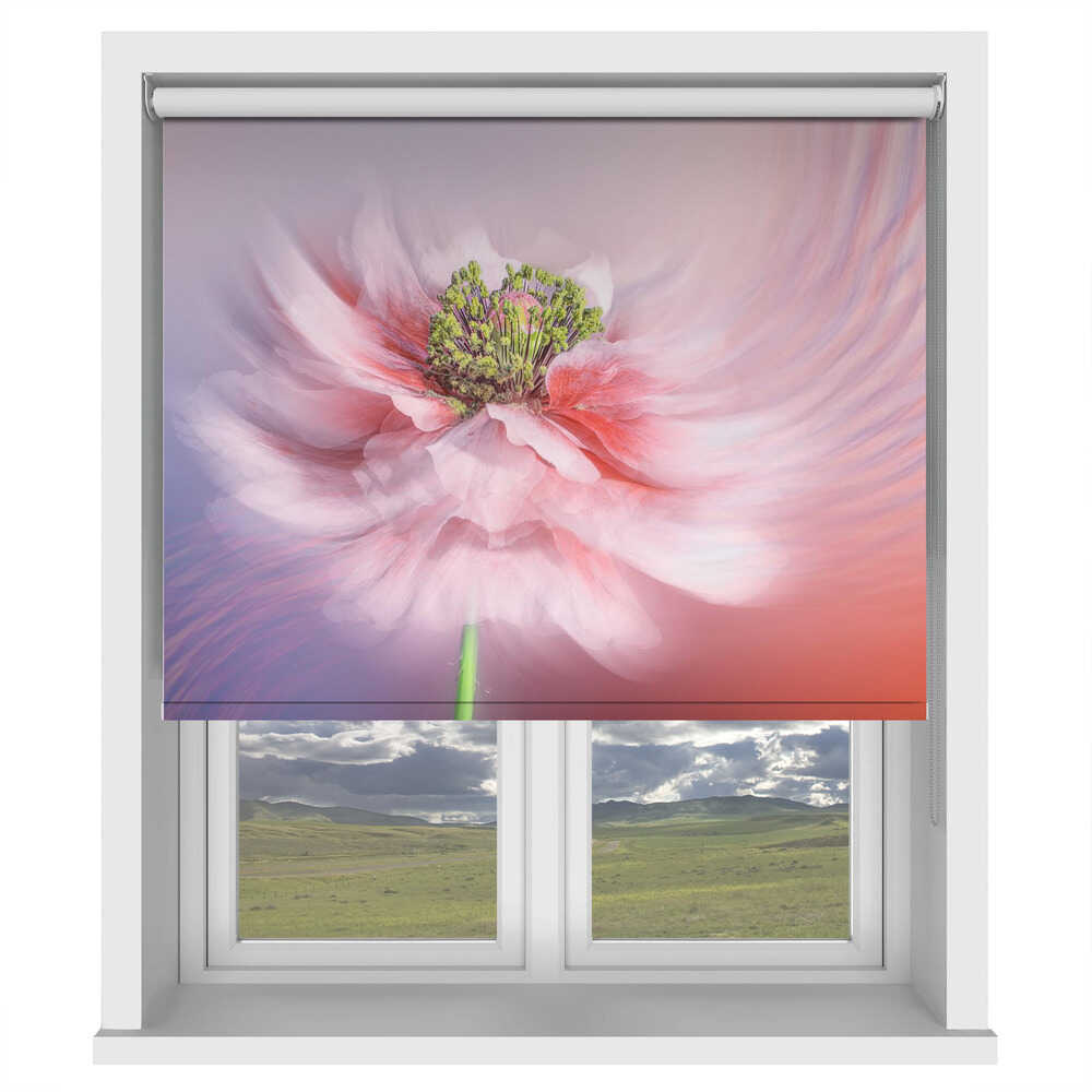 Ethereal Swirling Flower Printed Roller Blind - 1X13250557 - Art Fever - Art Fever