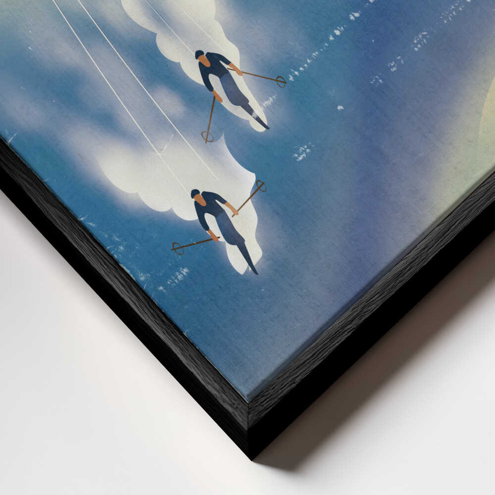 Europe To Ski Vintage Poster Canvas Print Wall Art 1X3324771 - ART FEVER - Art Fever