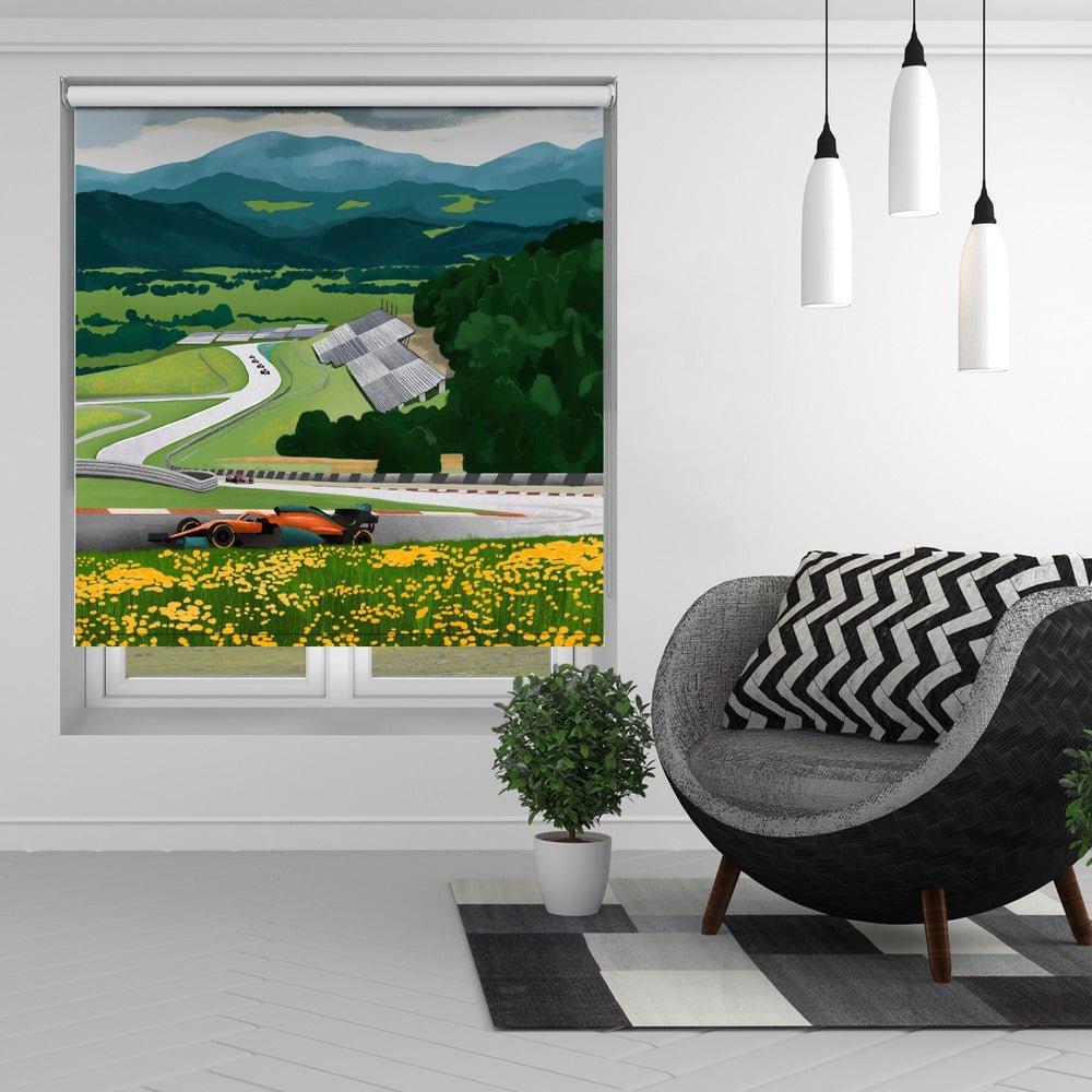 F1 Racetrack of Austria Printed Picture Photo Roller Blind - 1X2544257 - Art Fever - Art Fever