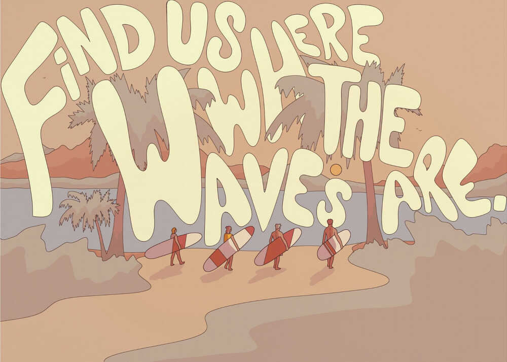 Find Us where the waves are Canvas Print Wall Art 1X2812262 - ART FEVER - Art Fever