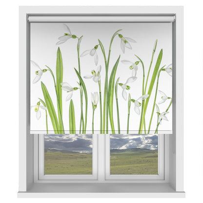 First Snowdrops Printed Picture Photo Roller Blind - 1X1288497 - Art Fever - Art Fever