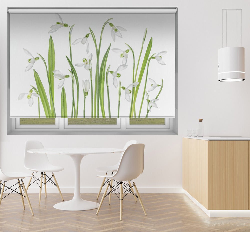 First Snowdrops Printed Picture Photo Roller Blind - 1X1288497 - Art Fever - Art Fever