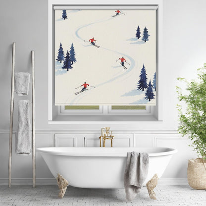 Five Skiers Printed Picture Photo Roller Blind - 1X3352455 - Art Fever - Art Fever