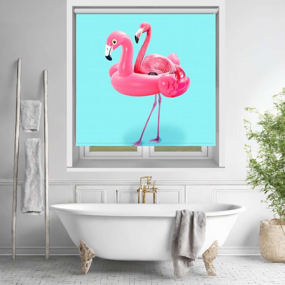 Flamingo on Resort Printed Picture Photo Roller Blind - 1X2542859 - Art Fever - Art Fever