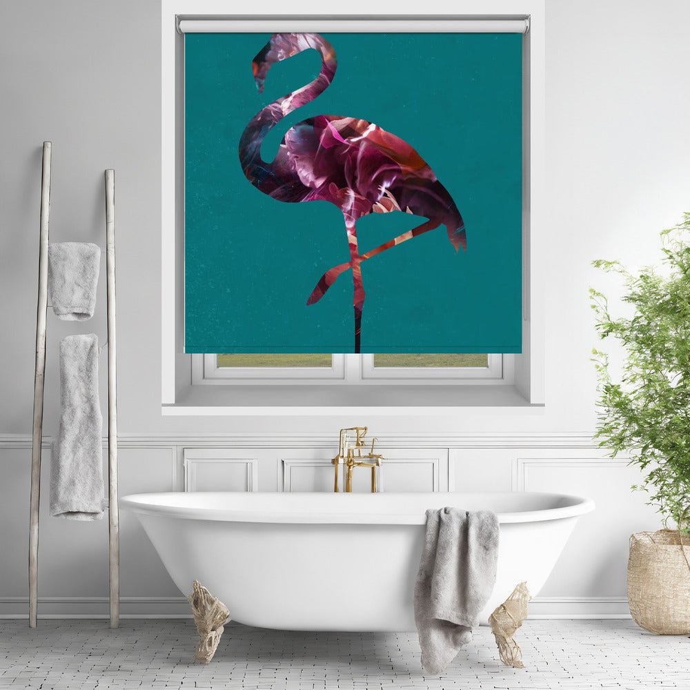 Flamingo Pink and Green Printed Picture Photo Roller Blind - 1X2543536 - Art Fever - Art Fever