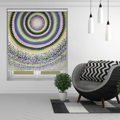 Floral Circles Hydrangeas Printed Picture Photo Roller Blind - 1X2558604 - Art Fever - Art Fever