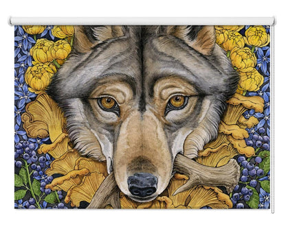 Flourish - Watercolour Wolf Printed Picture Photo Roller Blind - 1X2544261 - Art Fever - Art Fever