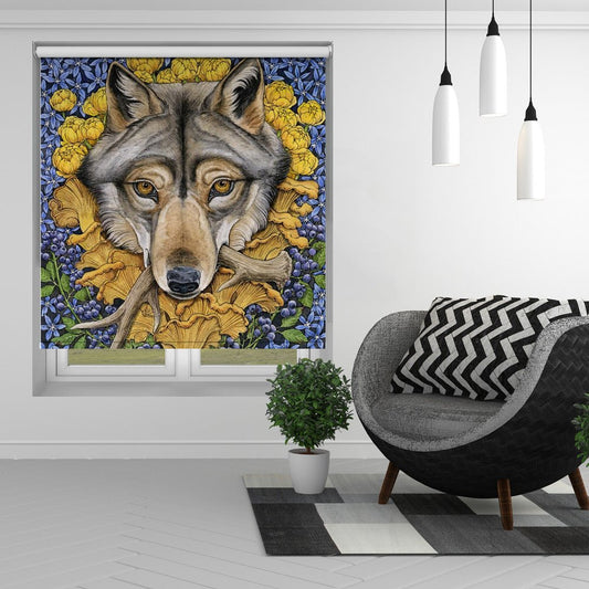 Flourish - Watercolour Wolf Printed Picture Photo Roller Blind - 1X2544261 - Art Fever - Art Fever