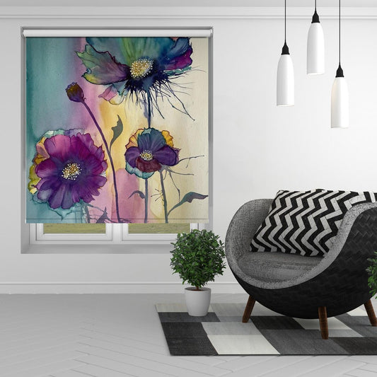 Flower Fantasy Poppy Watercolour Printed Picture Photo Roller Blind - 1X2908087 - Art Fever - Art Fever