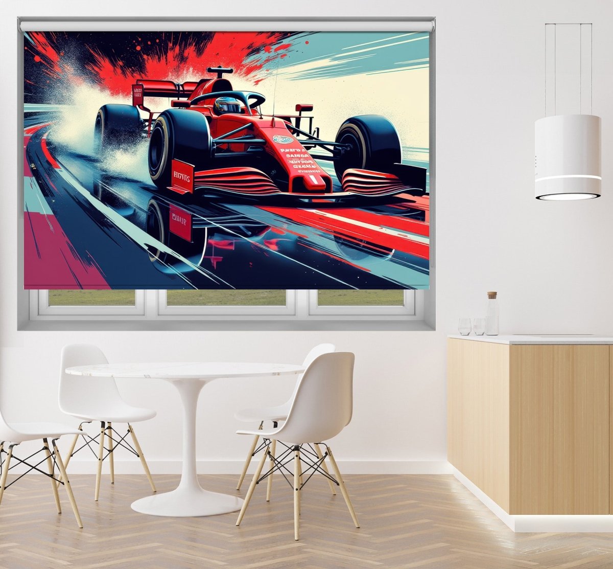 Formula One Car Digital Art Printed Picture Photo Roller Blind - RB1359 - Art Fever - Art Fever