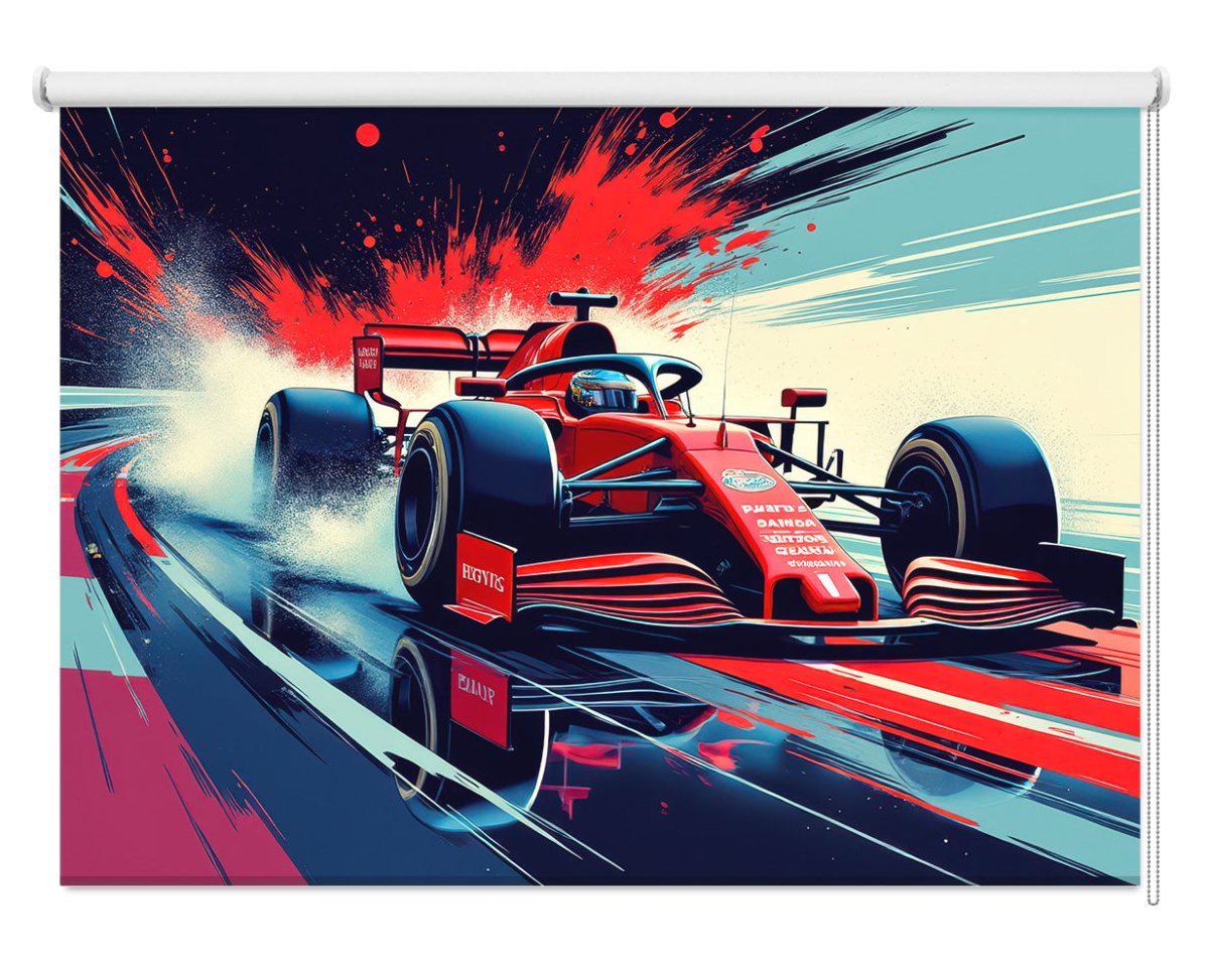 Formula One Car Digital Art Printed Picture Photo Roller Blind - RB1359 - Art Fever - Art Fever