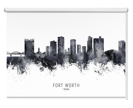 Fort Worth Texas Skyline Printed Picture Photo Roller Blind - 1X2807604 - Art Fever - Art Fever