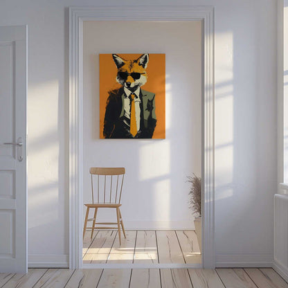 Fox In a Suit Canvas Print Wall Art 1X2794025 - ART FEVER - Art Fever