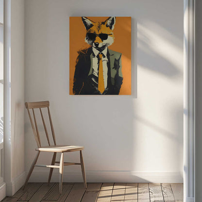 Fox In a Suit Canvas Print Wall Art 1X2794025 - ART FEVER - Art Fever