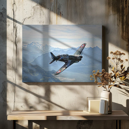 French Fighter aircraft of World War II Canvas Print Picture Wall Art - 1X2171139 - Art Fever - Art Fever