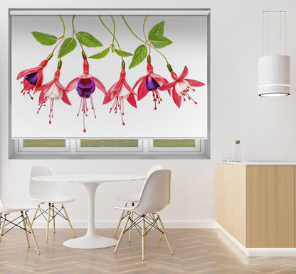 Fuchsia Floral Art Printed Picture Photo Roller Blind - 1X1756942 - Art Fever - Art Fever
