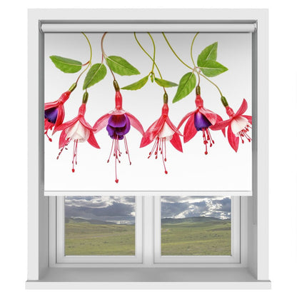 Fuchsia Floral Art Printed Picture Photo Roller Blind - 1X1756942 - Art Fever - Art Fever
