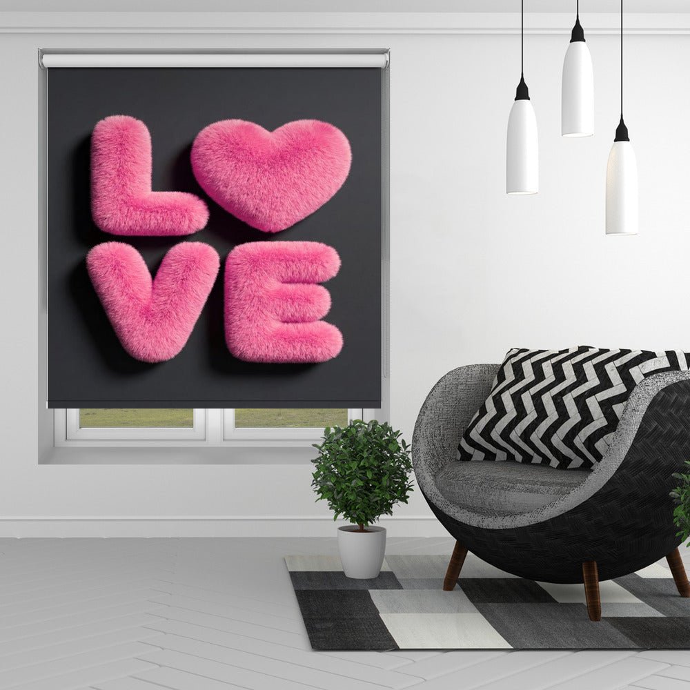 Furry Love Printed Picture Photo Roller Blind - 1X3437250 - Art Fever - Art Fever