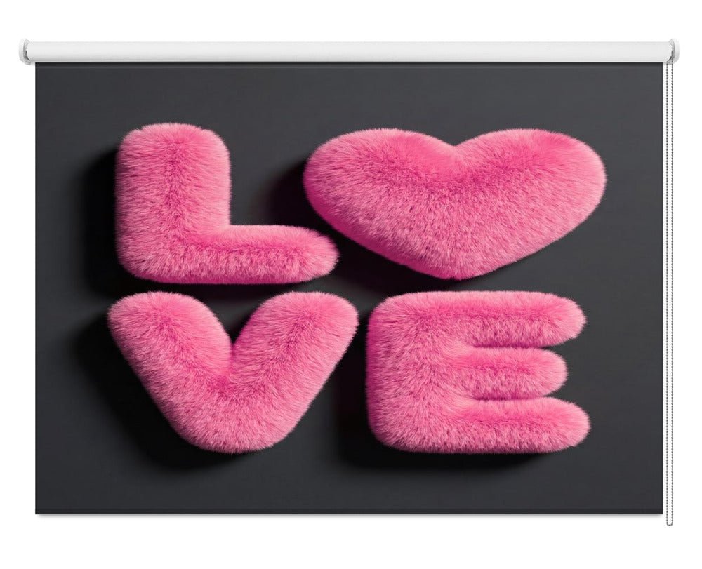Furry Love Printed Picture Photo Roller Blind - 1X3437250 - Art Fever - Art Fever