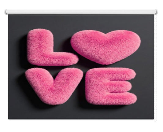 Furry Love Printed Picture Photo Roller Blind - 1X3437250 - Art Fever - Art Fever