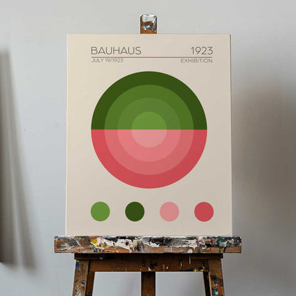 Geometric Harmony Bauhaus Canvas Print Wall Art 1X2548465 - ART FEVER - Art Fever