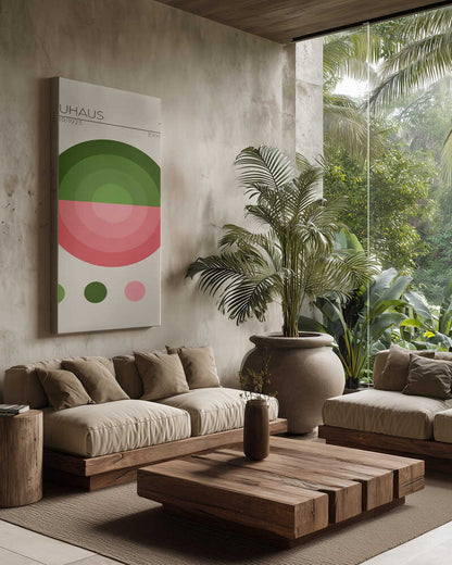 Geometric Harmony Bauhaus Canvas Print Wall Art 1X2548465 - ART FEVER - Art Fever